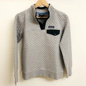Patagonia Organic Cotton Quilted Pullover Sweatshirt Womens Size Small